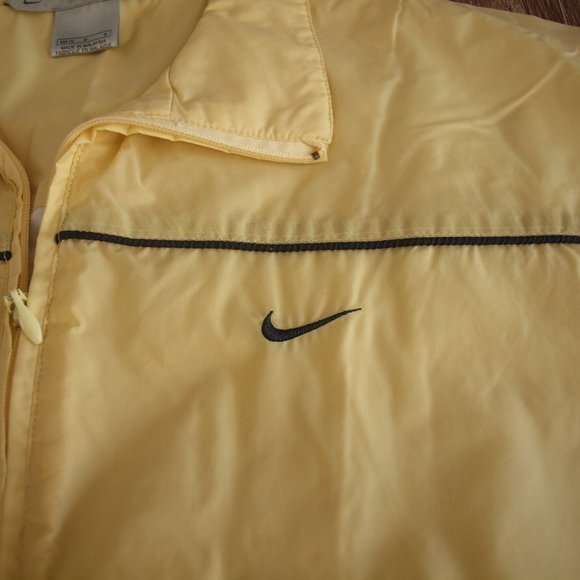 Nike Coat Women's Medium Yellow Windbreaker Vintage Full Zip Light Weight - Picture 5 of 11